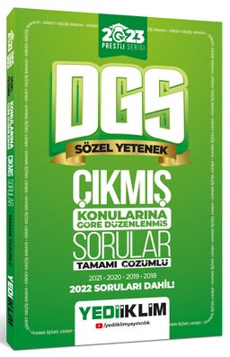2023 DGS Prestij Serisi Sözel Yetenek Konularına Göre Tamamı Çözümlü Çıkmış Sorular 
