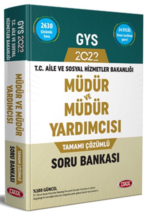 T.C. Aile ve Sosyal Hizmet Bakanlığı GYS Müdür ve Müdür Yardımcısı  Tamamı Çözümlü Soru Bankası 