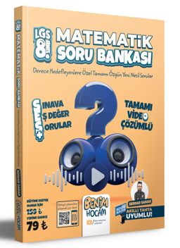 2023 LGS 8.Sınıf Matematik Tamamı Video Çözümlü Soru Bankası 