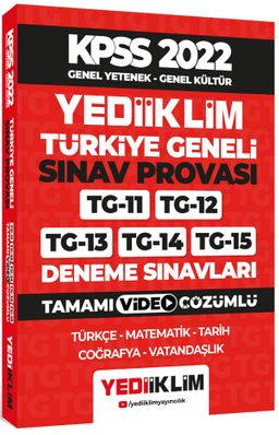 2022 KPSS Genel Yetenek Genel Kültür Türkiye Geneli Tamamı Video Çözümlü Deneme Sınavları (TG11- TG12- TG13- TG14- TG15) 