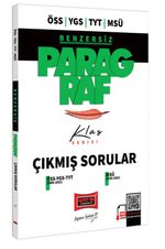 TYT YGS ÖSS MSÜ Benzersiz Paragraf Çıkmış Sorular Klas Serisi 