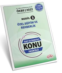 Uzman ve Başöğretmen Modül 3 Özel Eğitim ve Rehberlik  Konu Fasikülü 