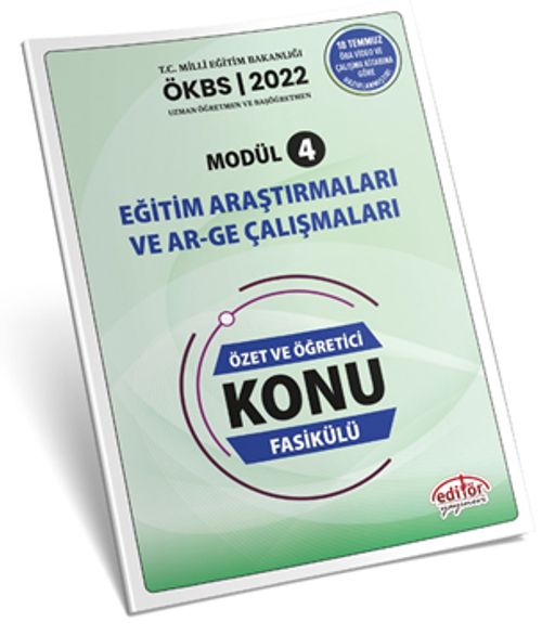 Uzman ve Başöğretmen  Modül 4 Eğitim Araştırmaları ve Ar-Ge Çalışmaları Konu Fasikülü 