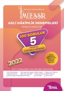 Müessir Adli Hakimlik Denemeleri Tamamı Çözümlü 5 Deneme
