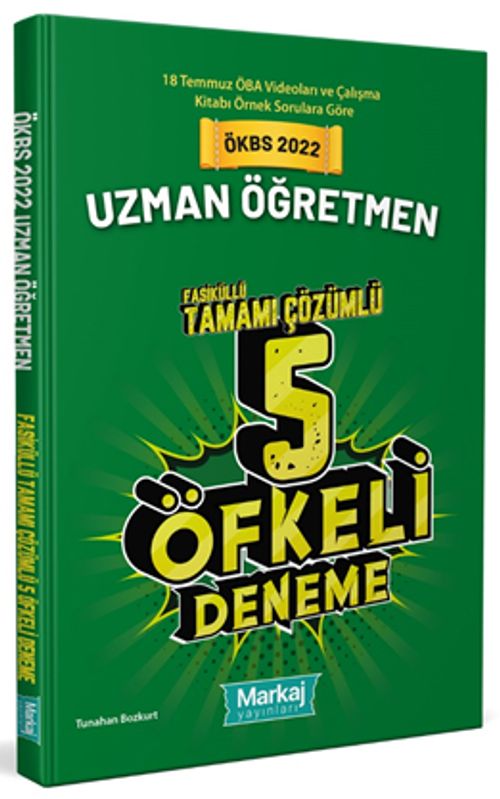 Uzman Öğretmen Tamamı Çözümlü  Öfkeli 5 Fasikül Deneme