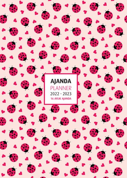 2022-2023 16 Aylık Ajanda Ladybugs
