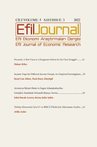 Efil Ekonomi Araştırmaları Dergisi; Cilt: 5 Sayı: 3
