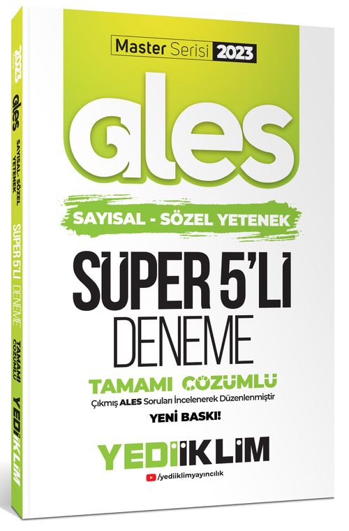 2023 Master Serisi Ales Sayısal- Sözel Yetenek Tamamı Çözümlü Süper 5'li Deneme