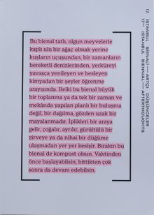 17. İstanbul Bienali – Artçı Düşünceler (Katalog)