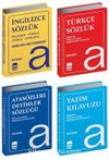 Ema Kitap Sözlük Seti Türkçe-İngilizce-Atasözleri ve Yazım Klavuzu (4 Kitap Set Biala Kapak)