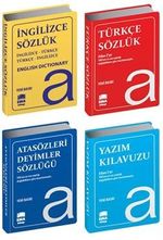 Ema Kitap Sözlük Seti Türkçe-İngilizce-Atasözleri ve Yazım Klavuzu (4 Kitap Set Biala Kapak)