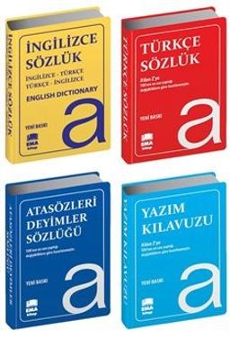 Ema Kitap Sözlük Seti Türkçe-İngilizce-Atasözleri ve Yazım Klavuzu (4 Kitap Set Biala Kapak)