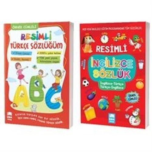 Resimli Örnek Cümleli İngilizce Sözlük ve Türkçe Sözlük - 2 Kitap Set TDK Uyumlu