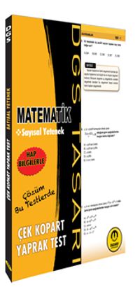 DGS Matematik Sayısal Yetenek Çek Kopart Yaprak Test