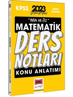 2023 KPSS Kısa ve Öz Matematik Konu Anlatımlı Ders Notları