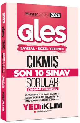 2023 Master Serisi Ales Sayısal - Sözel Yetenek Son 10 Sınav Tamamı Çözümlü Çıkmış Sorular 