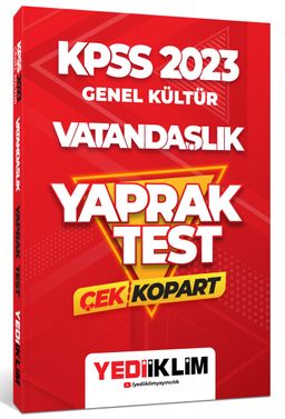 2023 KPSS Genel Kültür Vatandaşlık Çek Kopart Yaprak Test