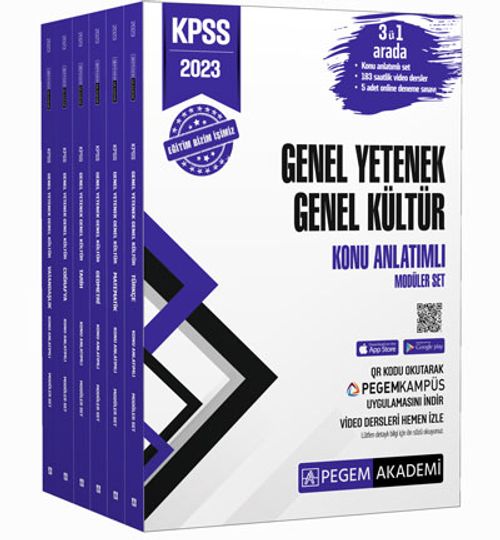 2023 KPSS Genel Yetenek Genel Kültür Konu Anlatımlı Modüler Set (6 Kitap)