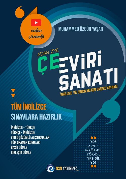 A'dan Z'ye Çeviri Sanatı - Video Çözümlü & Tüm İngilizce Sınavlara Hazırlık – İngilizce Türkçe / Türkçe İngilizce 