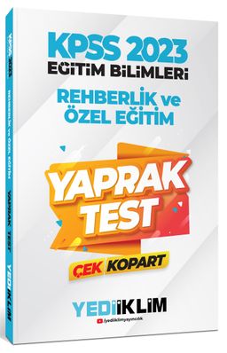 2023 KPSS Eğitim Bilimleri Rehberlik ve Özel Eğitim Çek Kopart Yaprak Test