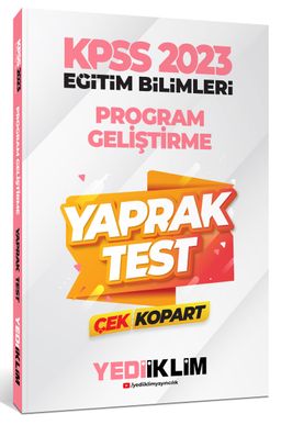 2023 KPSS Eğitim Bilimleri Program Geliştirme Çek Kopart Yaprak Test