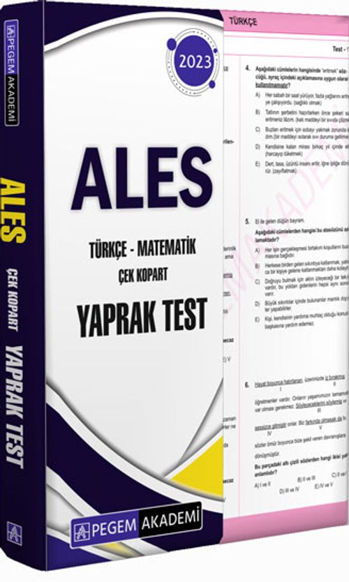 ALES Çek Kopart Yaprak Test