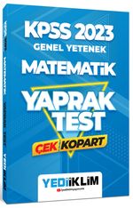 2023 KPSS Genel Yetenek Matematik Çek Kopart Yaprak Test