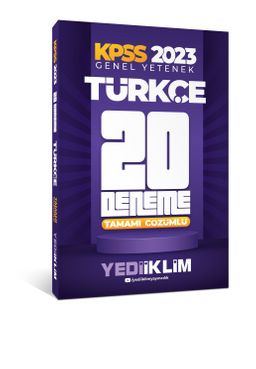 2023 KPSS Genel Yetenek Türkçe Tamamı Çözümlü 20 Deneme