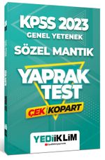 2023 KPSS Genel Yetenek Sözel Mantık Çek Kopart Yaprak Test