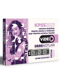 2023 KPSS Eğitim Bilimleri Program Geliştirme Öğretim Yöntem ve Teknikleri Video Ders Notları 