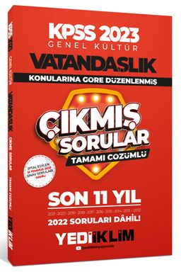 2023 KPSS Genel Kültür Vatandaşlık Konularına Göre Tamamı Çözümlü Son 11 Yıl Çıkmış Sorular