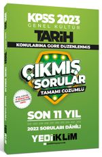 2023 KPSS Genel Kültür Tarih Konularına Göre Tamamı Çözümlü Son 11 Yıl Çıkmış Sorular