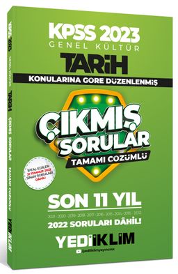 2023 KPSS Genel Kültür Tarih Konularına Göre Tamamı Çözümlü Son 11 Yıl Çıkmış Sorular