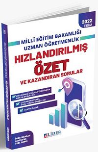 Uzman Öğretmenlik Hızlandırılmış Özet ve Kazandıran Sorular