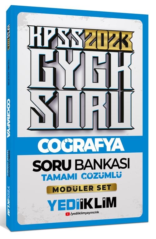 2023 KPSS Genel Kültür Coğrafya Tamamı Çözümlü Soru Bankası ( Modüler Set İçerisindeki)