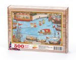 Surname - Yedinci Gün. Fener İskelesinde Çengiler Ve Beygirli Talika Ahşap Puzzle 500 Parça (TS90-D)