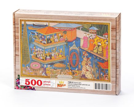 Surname - Üçüncü Gün. Yüksek Kubbeli Köşk Şeklinde Sal Ahşap Puzzle 500 Parça (TS88-D)