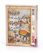 Surname - İkinci Gün. Kaleyi Çeken Fil Görünümlü Kukla Ahşap Puzzle 500 Parça (TS80-D)