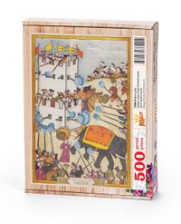 Surname - İkinci Gün. Kaleyi Çeken Fil Görünümlü Kukla Ahşap Puzzle 500 Parça (TS80-D)