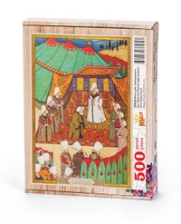 Surname - Birinci Gün. Sadrazamların Hacı Mehmed Paşa’ya Saygı Gösterisi Ahşap Puzzle 500 Parça (TS72-D)