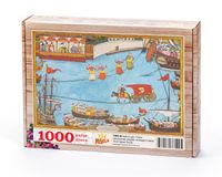 Surname - Yedinci Gün. Fener İskelesinde Çengiler ve Beygirli Talika Ahşap Puzzle 1000 Parça (TS89-M)