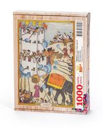 Surname - İkinci Gün. Kaleyi Çeken Fil Görünümlü Kukla Ahşap Puzzle 1000 Parça (TS79-M)