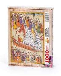 Surname - İkinci Gün. Baştarda Biçimli Gemi Ahşap Puzzle 1000 Parça (TS75-M)