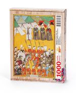 Surname - Birinci Gün. Dîvan-I Âlî Mensupları Padişahın Hizmetlilerini Seyreyliyorlar Ahşap Puzzle 1000 Parça (TS63-M)