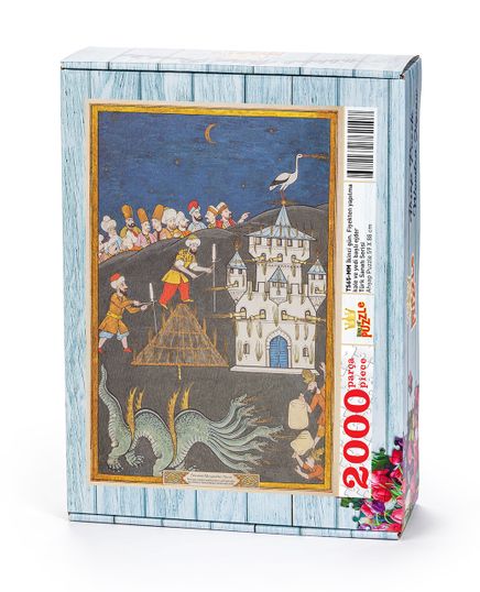 Surname - İkinci Gün. Fişekten Yapılma Kale ve Yedi Başlı Ejder Ahşap Puzzle 2000 Parça (TS65-MM)