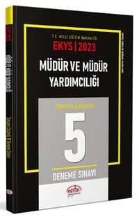 2023 MEB EKYS Müdür ve Müdür Yardımcılığı Tamamı Çözümlü 5 Deneme Sınavı