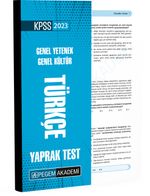 2023 KPSS Genel Yetenek Genel Kültür Türkçe Yaprak Test