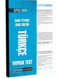 2023 KPSS Genel Yetenek Genel Kültür Türkçe Yaprak Test