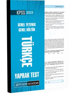 2023 KPSS Genel Yetenek Genel Kültür Türkçe Yaprak Test