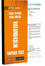 2023 KPSS Genel Yetenek Genel Kültür Vatandaşlık Yaprak Test